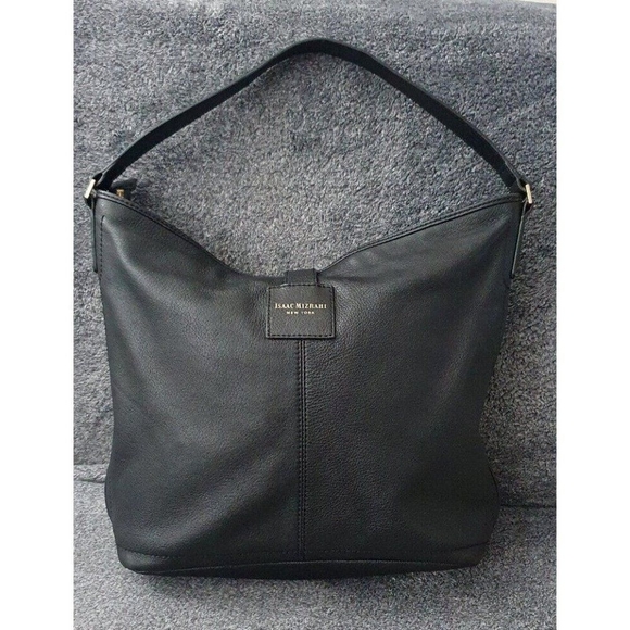 ISAAC MIZRAHI LEATHER HOBO BAG - Picture 4 of 16